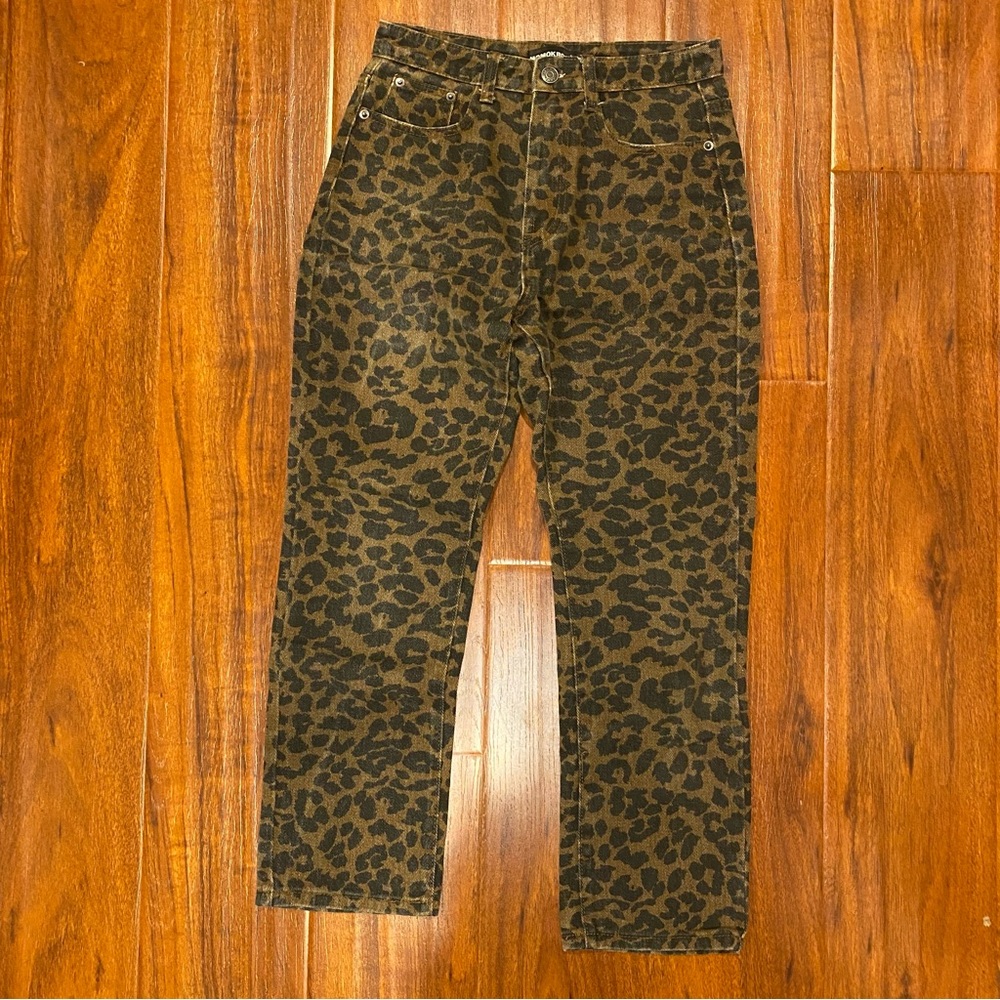 Leopard Print High-Waisted Pants